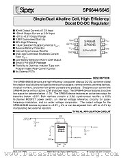 SP6644EU datasheet pdf Sipex Corporation