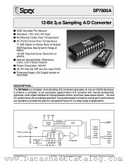 SP7800AJS datasheet pdf Sipex Corporation