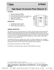SP8062DG datasheet pdf Sipex Corporation