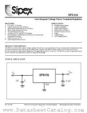 SPX116N-3.0 datasheet pdf Sipex Corporation