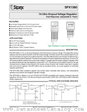 SPX1580T5-3.3/TR datasheet pdf Sipex Corporation