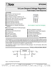 SPX2940U-1.8 datasheet pdf Sipex Corporation
