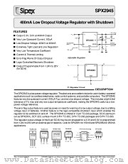 SPX2945T3-5.0 datasheet pdf Sipex Corporation