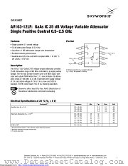 AV103-12LF datasheet pdf Skyworks Solutions