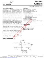 AAT1278IUP-T1 datasheet pdf Skyworks Solutions