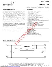 AAT3237IGU-2.5-T1 datasheet pdf Skyworks Solutions