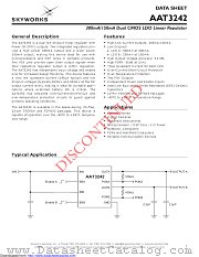 AAT3242ITP-SG-T1 datasheet pdf Skyworks Solutions