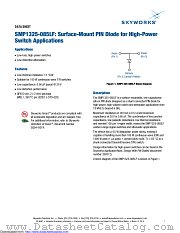 SMP1325-085LF datasheet pdf Skyworks Solutions