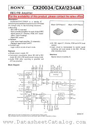 CX20034 datasheet pdf SONY