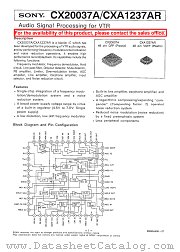 CX20037A datasheet pdf SONY