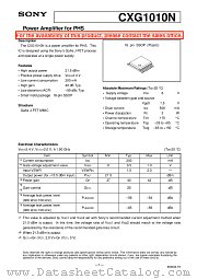CXG1010N datasheet pdf SONY