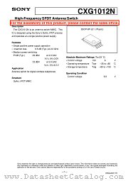 CXG1012N datasheet pdf SONY