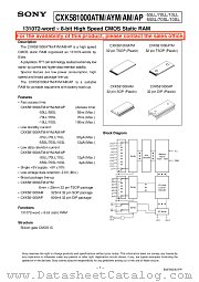 CXK581000ATM/AYM/AM/AP-10LL datasheet pdf SONY