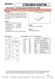CXK5B41020TM-12 datasheet pdf SONY