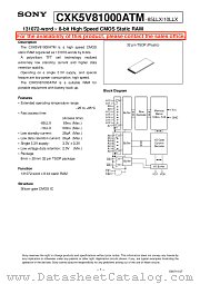 CXK5V81000ATM-85LLX datasheet pdf SONY