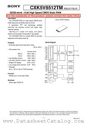 CXK5V8512TM-10LLX datasheet pdf SONY
