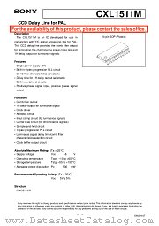 CXL1511M datasheet pdf SONY