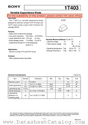 1T403 datasheet pdf SONY