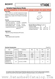 1T406 datasheet pdf SONY