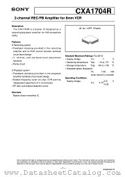 CXA1704R datasheet pdf SONY
