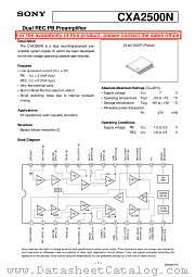 CXA2500N datasheet pdf SONY
