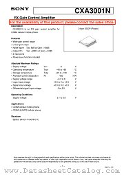 CXA3001N datasheet pdf SONY