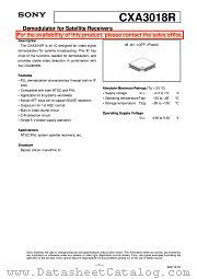 CXA3018R datasheet pdf SONY