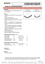 CXD1812Q/R datasheet pdf SONY