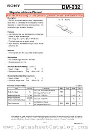 DM-232 datasheet pdf SONY