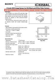 ICX058AL datasheet pdf SONY