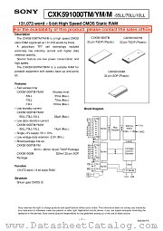 CXK591000TM/YM/M-55LL datasheet pdf SONY