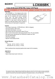 LCX005BK datasheet pdf SONY