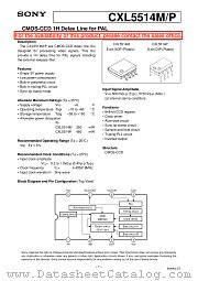 CXL5514M/P datasheet pdf SONY