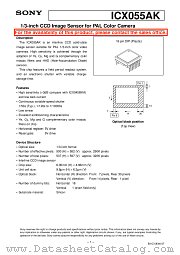 ICX055AK datasheet pdf SONY