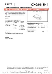 CXG1016N datasheet pdf SONY