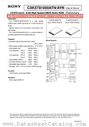 CXK5T81000ATN/AYN-12LLX datasheet pdf SONY