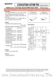 CXK5T8512TM/TN-12LLX datasheet pdf SONY