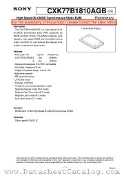 CXK77B1810AGB-5 datasheet pdf SONY