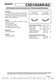 CXD1254AR/AQ datasheet pdf SONY