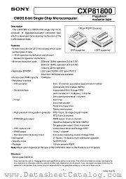 CXP81800 datasheet pdf SONY