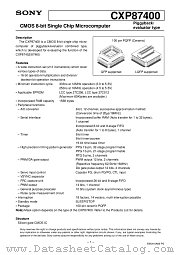 CXP87400 datasheet pdf SONY