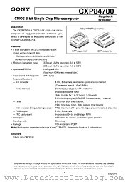 CXP84700 datasheet pdf SONY