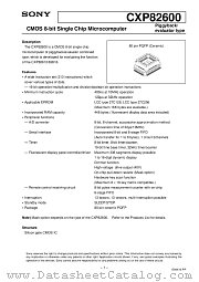 CXP82600 datasheet pdf SONY