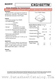 CXG1027TM datasheet pdf SONY