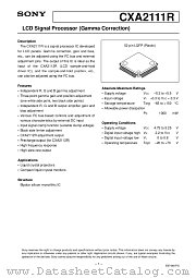 CXA2111R datasheet pdf SONY