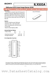 ILX503A datasheet pdf SONY