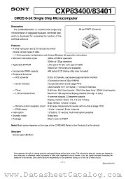 CXP83401 datasheet pdf SONY