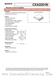 CXA3201N datasheet pdf SONY