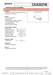CXA3221N datasheet pdf SONY