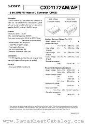 CXD1172AM/AP datasheet pdf SONY
